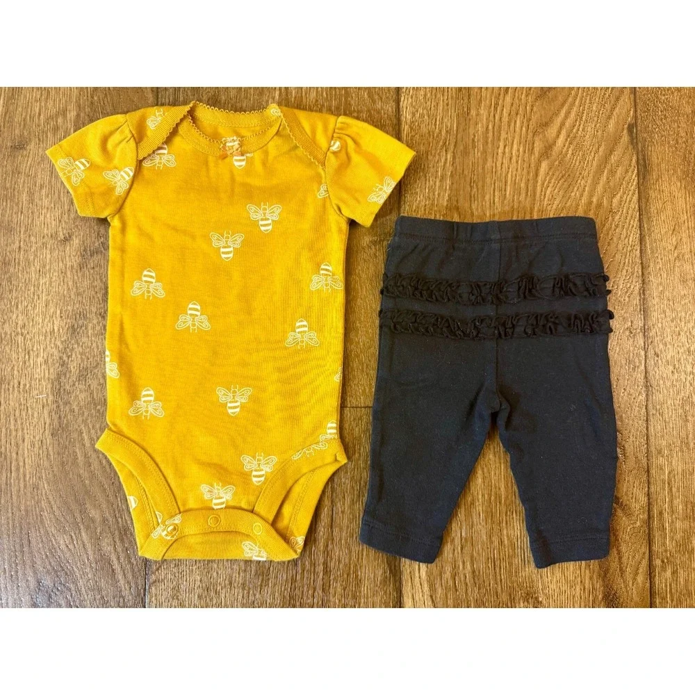 Carters Baby Girl 3 Months Outfits Ruffled Pants Jeans Shirts Spring Clothes Lot